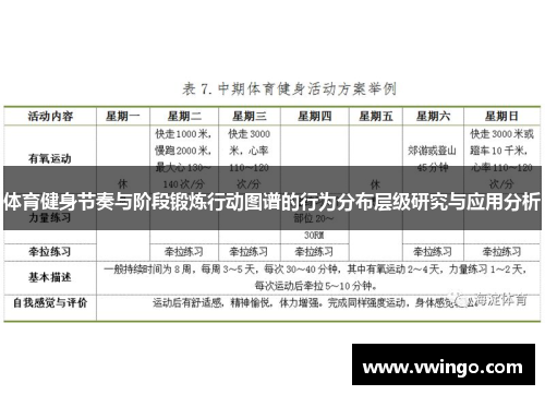 体育健身节奏与阶段锻炼行动图谱的行为分布层级研究与应用分析
